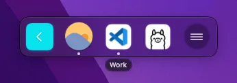 The drag icon shown on an open dock