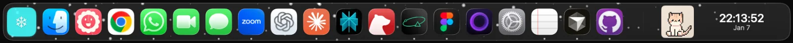 Live Dock widget replicating the macOS Dock