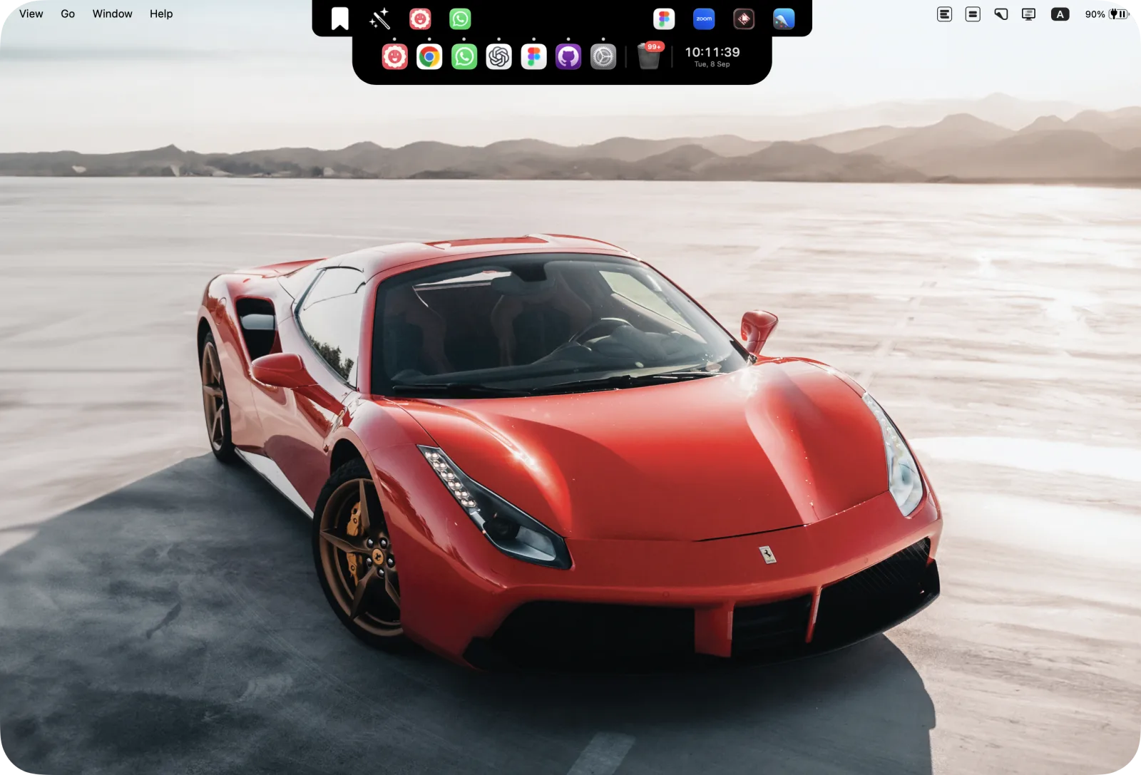 ExtraDock notch dock and ExtraBar notch mode sharing the notch