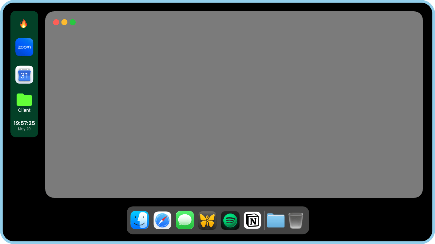 ExtraDock behavior settings shown on macOS