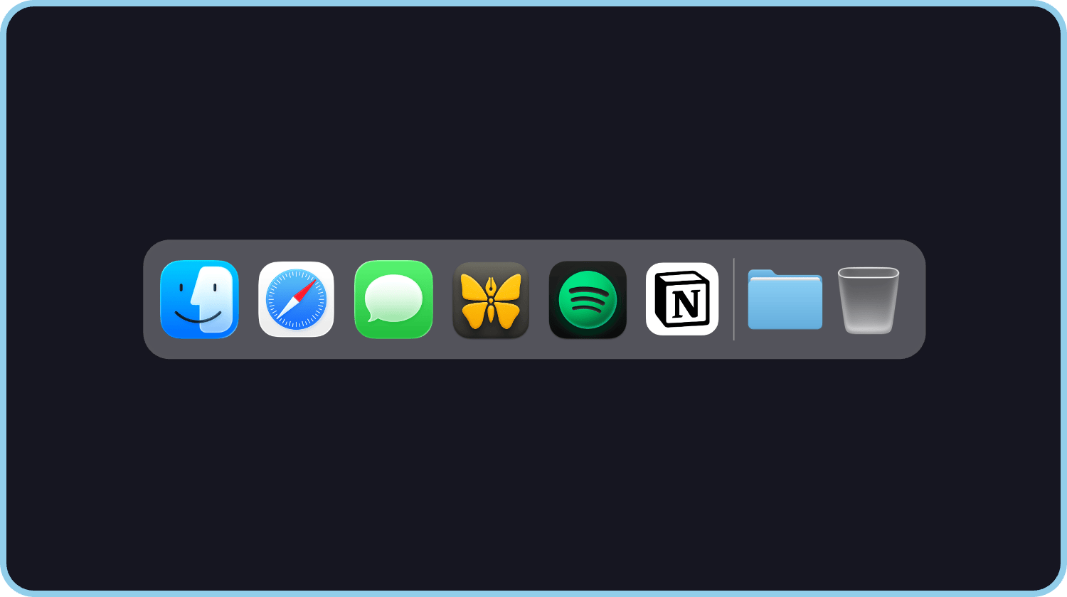 A customized ExtraDock layout
