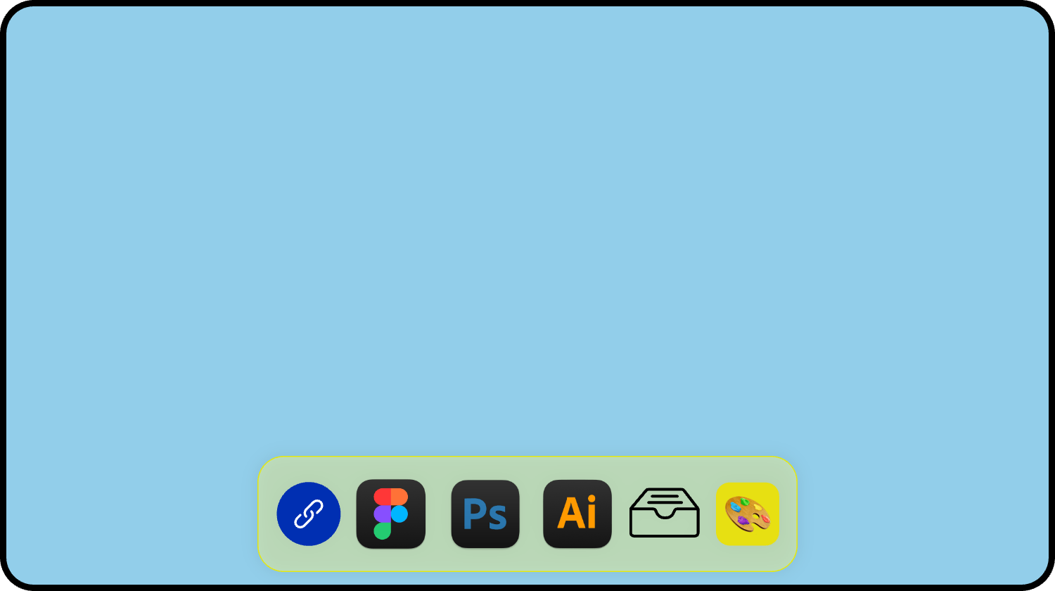 An ExtraDock positioned along the bottom of the screen