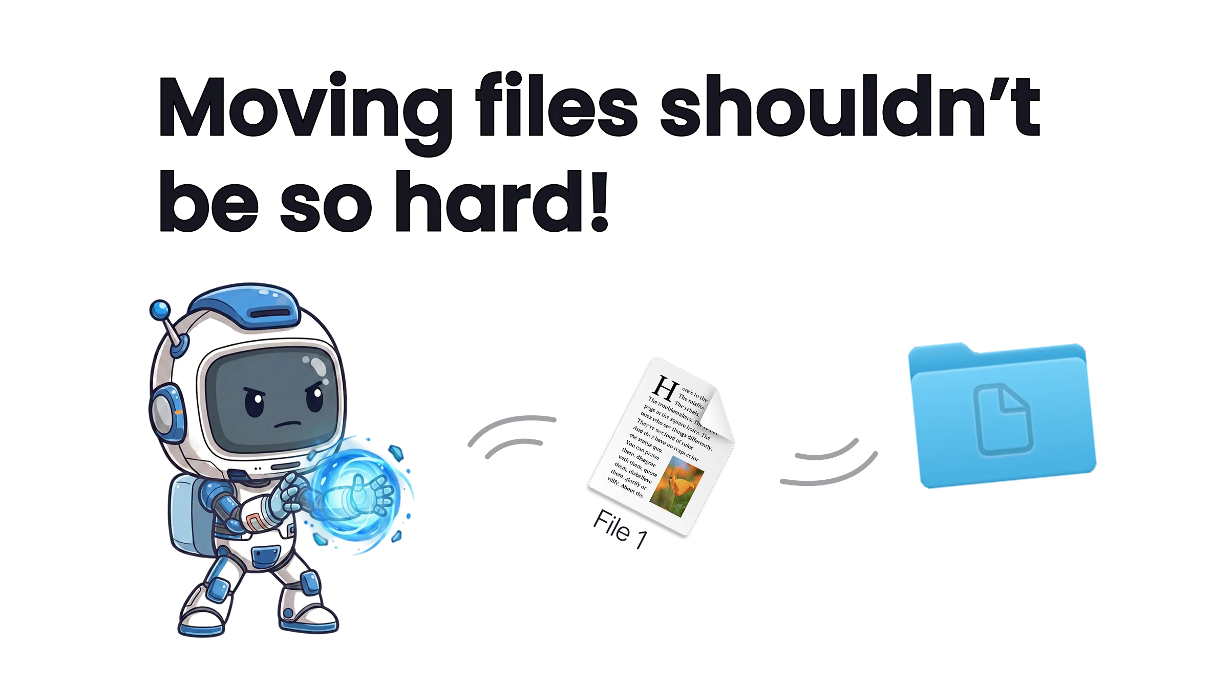 Dragging and dropping a file onto a folder in the dock with ExtraDock